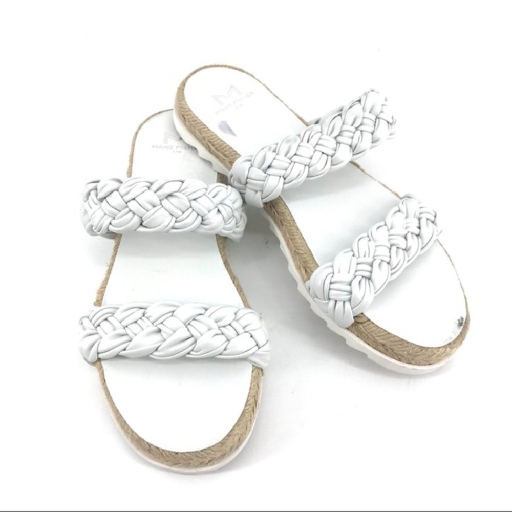 Marc Fisher White Jaimee Espadrille Slide Sandal - image 1